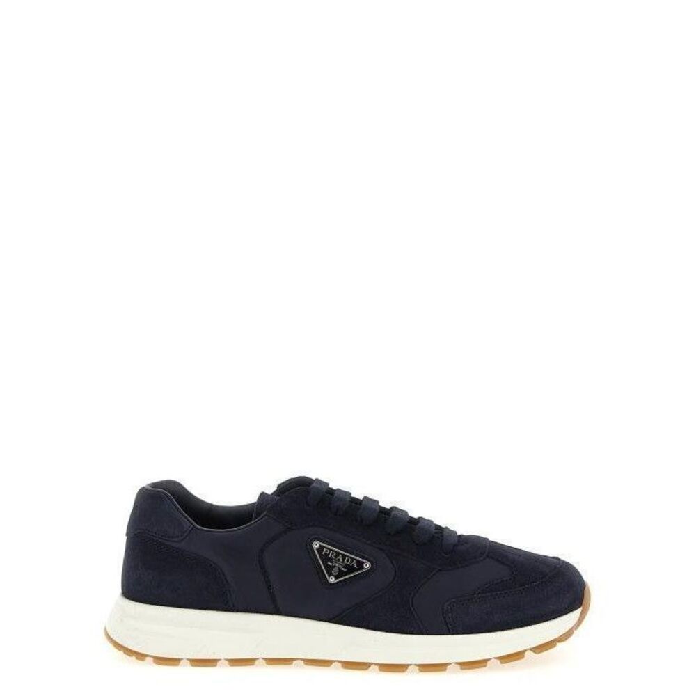 Suede And Re-nylon Sneakers